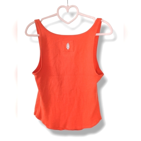 NWOT Free People Throw and Go Tank in Tangerine 🍊 Small - Picture 3 of 9